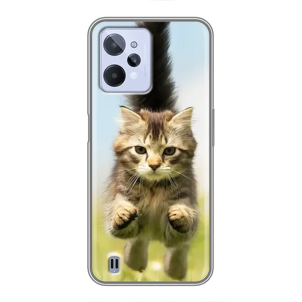 Чехол с принтом «Прыжок кота» для Realme C31
