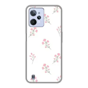 Чохол з розовим принтом для Realme C31 (Рожеві квіти)