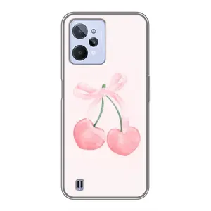 Чохол з розовим принтом для Realme C31 (Рожеві вишні)