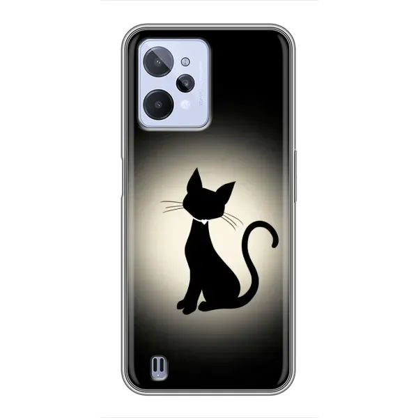 Чохол з принтом «Силует котика» для Realme C31