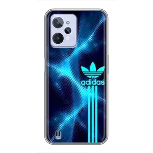 Чехлы Адидас для Realme C31 (AlphaPrint) (Синий Адидас)