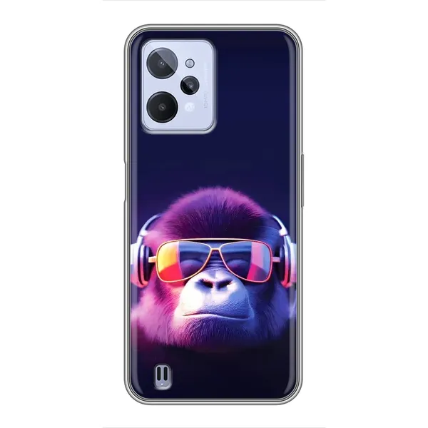 Чехол с принтом «Стильная обезьяна» для Realme C31