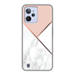 Мраморный чехол на Realme C31 (VPrint) (Тройной мрамор)