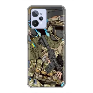 Чехлы с картинкой ЗСУ для Realme C31 (AlphaPrint) (Воїн ЗСУ)