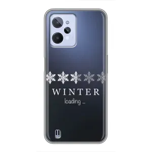 Зимние Чехлы для Реалми С31 - прозрачный фон (Winter loading)