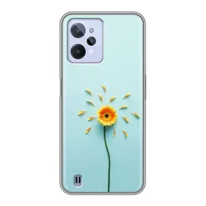 Чохли з квітами для Realme C31 (VPrint) (Жовта квітка)