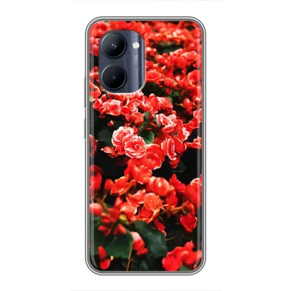 Чехол с принтом «Цветы красные» для Realme C33