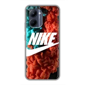 Чехол для Realme C33 - с принтом Найк (AlphaPrint) (Дымчатый найк)