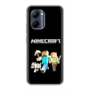 Чехол Майнкрафт на Realme C33 (AlphaPrint) Minecraft (герои Minecraft)