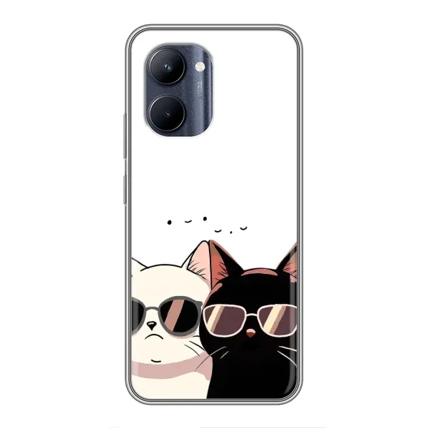 Чохол з принтом «Коти в окулярах» для Realme C33
