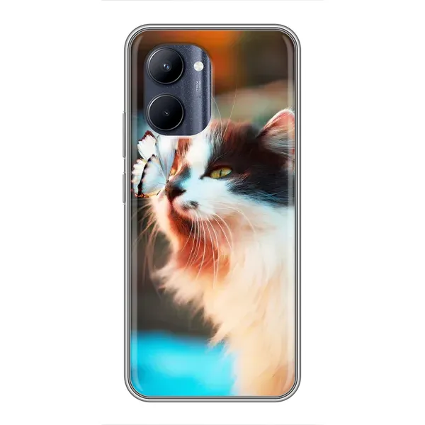 Чехол с принтом «Котик с бабочкой» для Realme C33