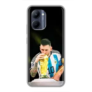 Чехлы для Realme C33 (Leo чемпион) (AlphaPrint) (Кубок Месси)