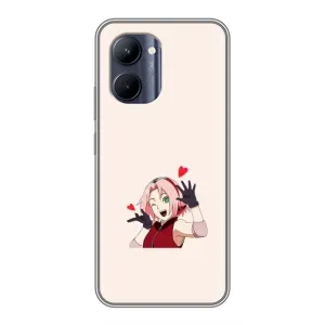Чехлы Персонажи Аниме Наруто для Realme C33 (AlphaPrint) (Лайк Сакура)