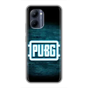 Чехол PUBG для Реалми С33 (AlphaPrint) (Лого PUBG)