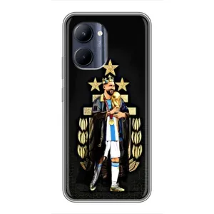 Чехлы для Realme C33 (Leo чемпион) (AlphaPrint) (Месси Король)