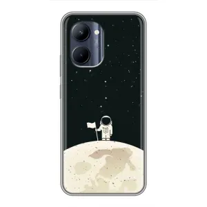 Космические Чехлы для Реалми С33 (VPrint) (На луне)