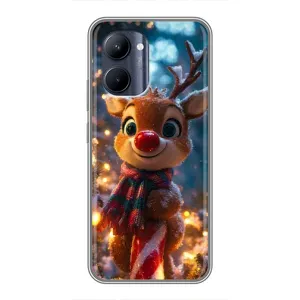 Чехол с принтом «Олень с шарфом» для Realme C33