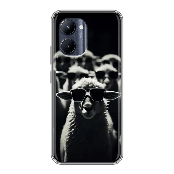 Чехол с принтом «Овечка в очках» для Realme C33
