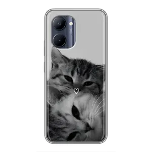 Чехол с рисунком кот на Realme C33 (Пара котов)