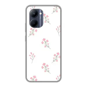 Чохол з розовим принтом для Realme C33 (Рожеві квіти)