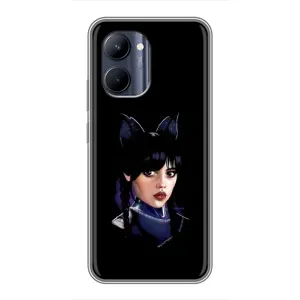 Чохли Венсдей на Realme C33 Уенсдей (AlphaPrint) (серйозна Венздей)