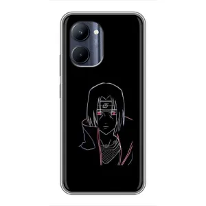 Чехлы на тему: Итачи Учиха для Realme C33 (AlphaPrint) (силуэт Итачи)