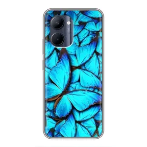 Чехол с принтом «Синие бабочки» для Realme C33
