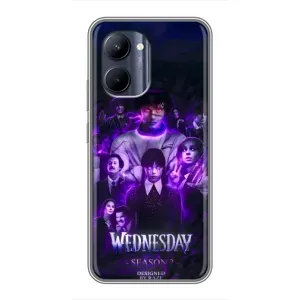 Чохол з дизайном Венздей 2 на Realme C33 (Фіолетова магія Венздей)