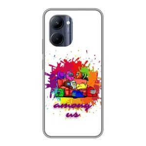 Чехол Амонг Ас для Realme C33 (AlphaPrint) (Яркий АмонгАс)