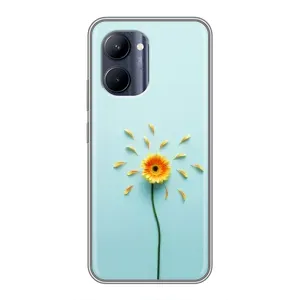 Чохли з квітами для Realme C33 (VPrint) (Жовта квітка)