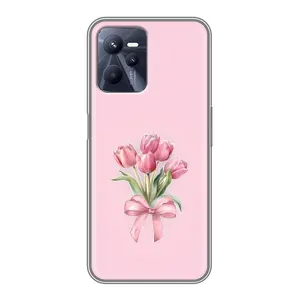 Чохол з розовим принтом для Realme C35 (Букет квітів)