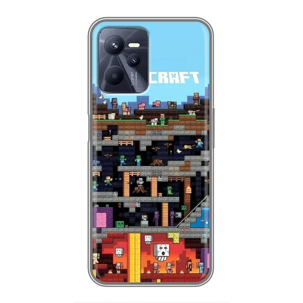 Чохол з принтом «фон Minecraft» для Realme C35