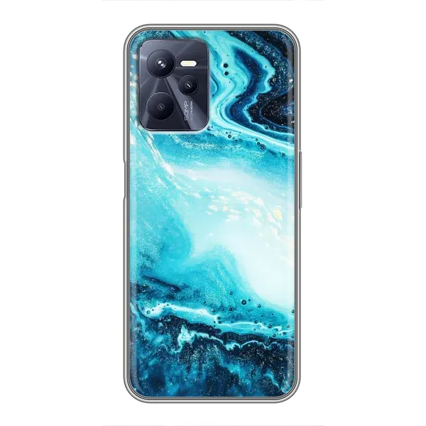 Чохол з принтом «Блакитний мрамор» для Realme C35 Чохол з принтом «Блакитний мрамор» для Realme C35