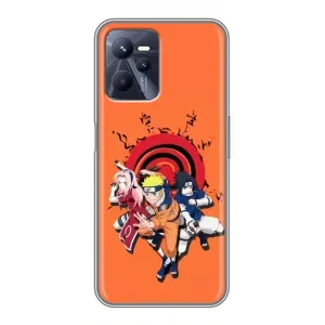 Naruto Anime Чехлы для Реалми С35 (AlphaPrint) (команда Наруто)