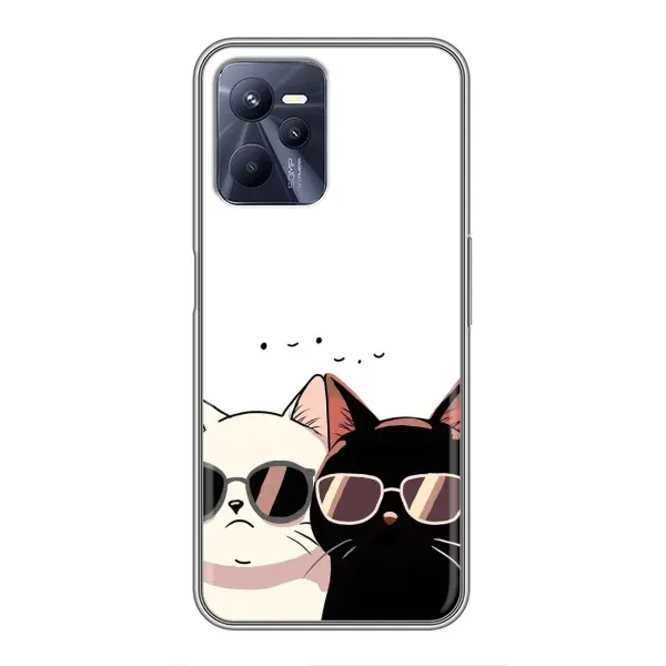 Чехол с принтом «Коты в очках» для Realme C35