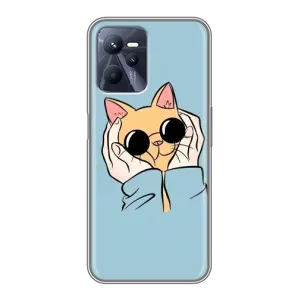Чехол на Реалми С35 с Котами (VPrint) (Котик в очках)