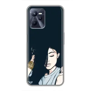 Чехол с печатью для Realme C35 - (Мода) (AlphaPrint) (Красивая девочка)