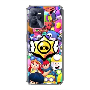 Чехол для Realme C35 Бравл Старс (VPrint) (Лого Brawl Stars)