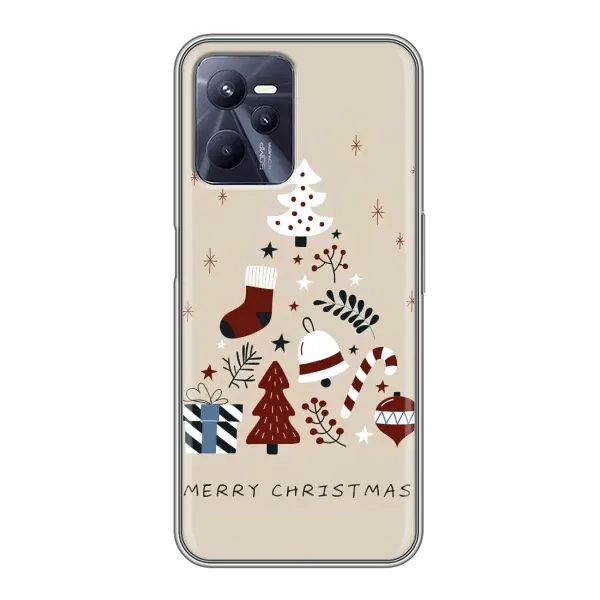 Чохол з принтом «Merry Christmas» для Realme C35 Чохол з принтом «Merry Christmas» для Realme C35