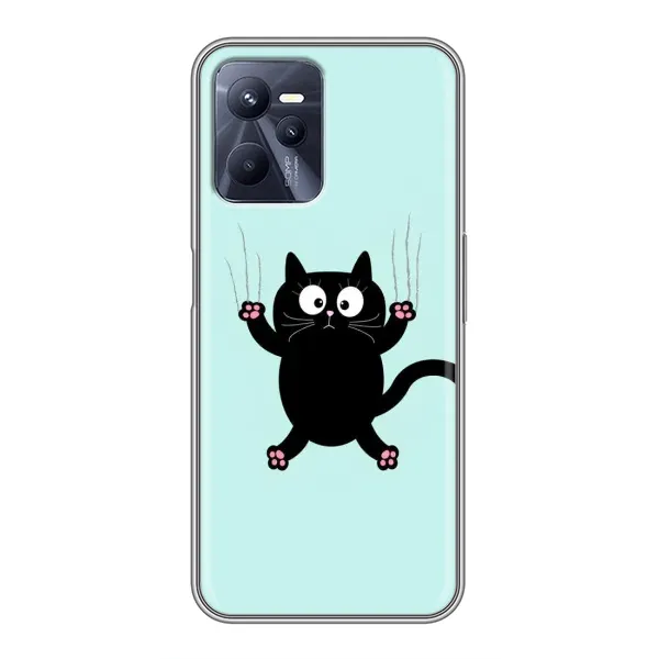 Чехол с принтом «Падающий кот» для Realme C35