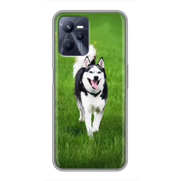 Чехол с принтом «Радостный Хаски» для Realme C35 Чехол с принтом «Радостный Хаски» для Realme C35