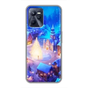 Рождественские Чехлы для Realme C35 (VPrint) (Рождественский город)