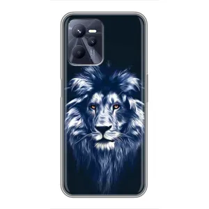 Чехол со Львом для Realme C35 (VPrint) (Синий Лев)