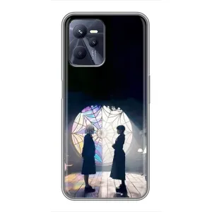 Чехлы Венсдей на Realme C35 Уэнсдей (AlphaPrint) (Уэнздей и Инид)