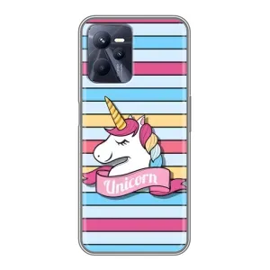 Чехол для Реалми С35 - (Единорожки - Новинки) (AlphaPrint) (Unicorn)