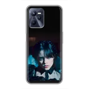 Чехлы Венсдей на Realme C35 Уэнсдей (AlphaPrint) (взгляд Уэнздей)