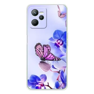 Чохли з квітами для Realme C36 (VPrint) (Метелик на квітах)