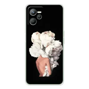Чехлы (ART) Цветы на Realme C36 (VPrint) (Білі квіти)