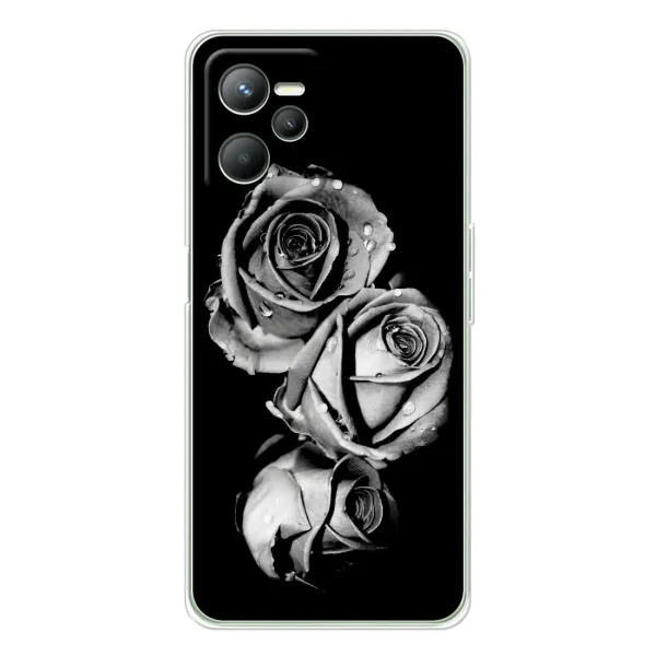 Чехол с принтом «Черная роза» для Realme C36
