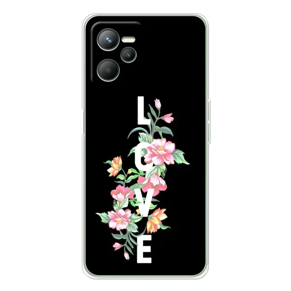 Чохол з принтом «Квіти LOVE» для Realme C36